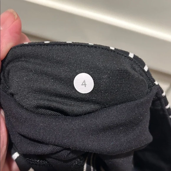 lululemon athletica Black and White Striped Leggings - Picture 3 of 3